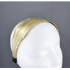 Gold faux leather fabric headband super extra wide hair band