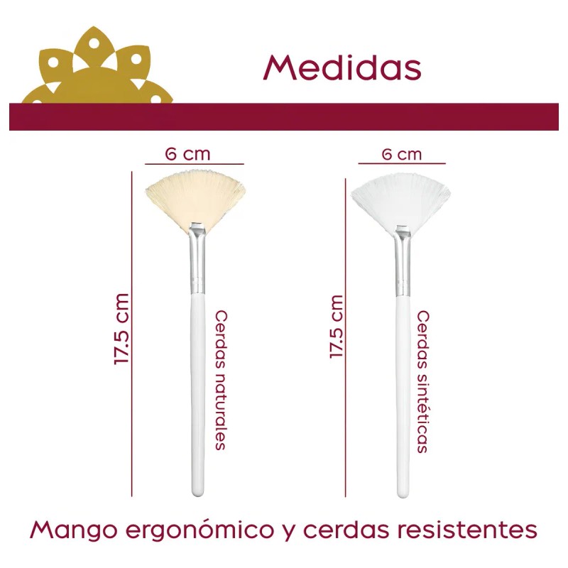 Brochas Faciales Abanico Pzas