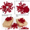 HUIHUANG Red Velvet Bows for Gift Wrapping Self Adhesive Velvet