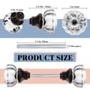 Amylove 8 Set Crystal Door Knobs Mortise Style Fluted Glass
