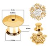 20Pcs Metal Pin Backs Locking, Locking Pin Backs with Storage