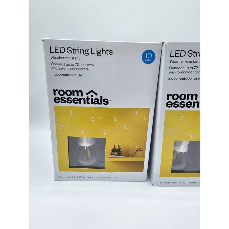 Room Essentials 2 String Bulb Lights LED Room Essentials NEW
