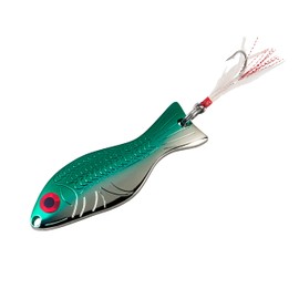 Original AL's Goldfish Northern Edition G400-3/4 oz. with 3/0 Single Hook and Hackle Feather (Silver Green)