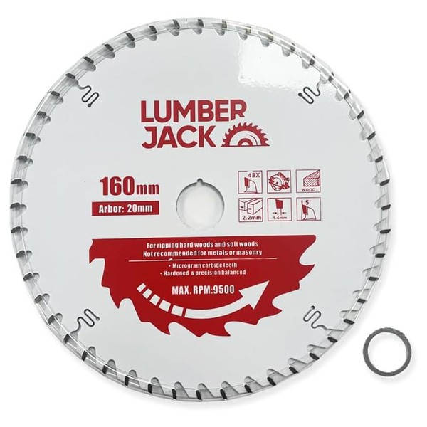 LUMBER JACK 160mm x 20mm x 2.2mm 48 Tooth Circular