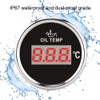 Universal Digital Oil Temperature Gauge 52mm 50‑150℃ W/Red Backlight 12V/24V