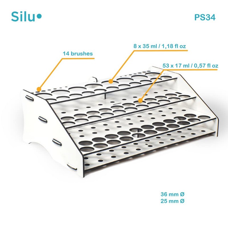 Silu - Vallejo Paintstation Acrylic Paintstation Organiser for Work Table