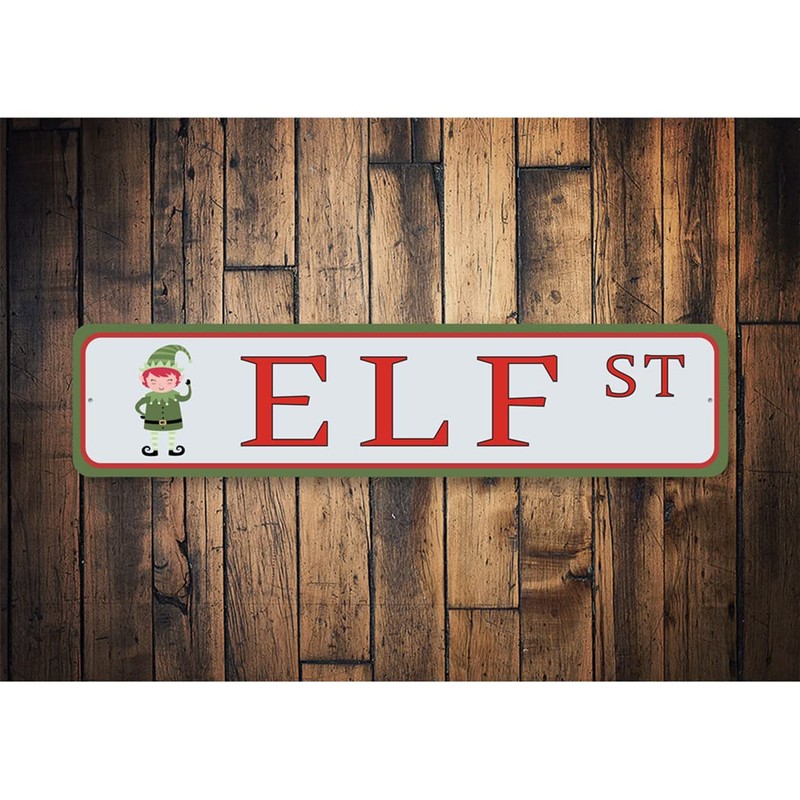 Elf Street Sign - 3 x 13