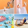 9 Pcs Beach Towel Clips, lastic Towel Clips for Beach