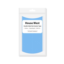 Lace Front Wig Tape,Double Sided Waterproof Ultra Hold Wig Tape for Lace Wigs, C-Shaped Blue Lace Hair Tapes for Wigs Toupee Hairpieces,36 Count Per Pack