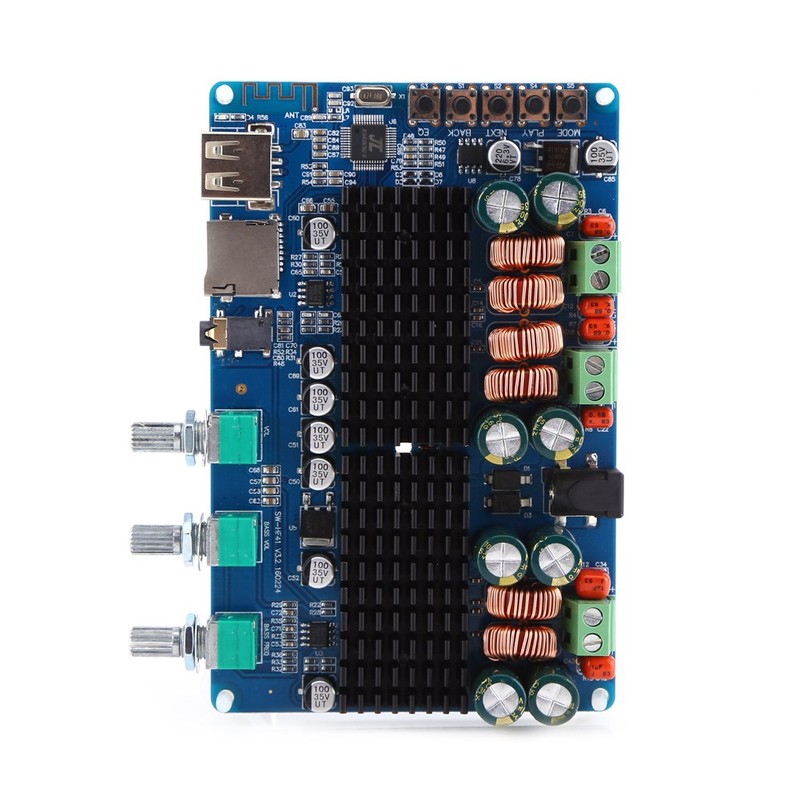 Digital 2.1 Channel Amplifier Board Bluetooth USB TF Input 50W+50W