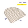 Sweet Home Collection Chair Cushion Memory Foam Pads Tufted Slip