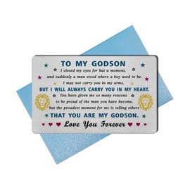 EE&YU Godson Card Gifts - Godson Birthday Easter Card, I Love My Adult Godson Gifts, Proud Godson Present, Godson Card from Godmother Godfather