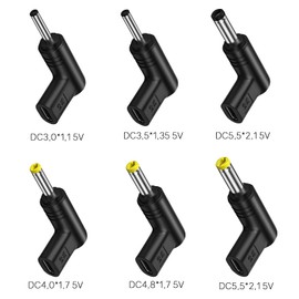 VIEVRE 6 Stück USB C auf DC Adapter 90 Grad, USB C Hohlstecker, DC Adapter, DC 5V Netzteil, DC Netzteil für Router, Laptop, Mobile Netzteil Ladegerät Steckerhohlstecker