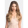 Brown/blonde ombre half wig, layered, wavy: Adeline