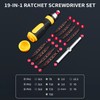 19-in-1 Ratchet Screwdriver Set, Portable Ratcheting Screwdriver Set with Magnetic