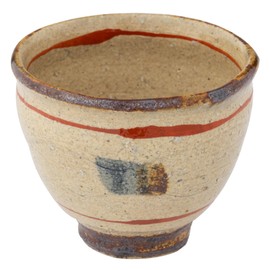 Marui Pottery MR-3-4043 Shigaraki Ware Hechimon Tea Cup, Capacity Approx. 8.5 fl oz (240 ml), Kusu Tetsue, Beige