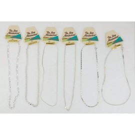 Unbranded NWT Lot of 6 Pieces of Silver Tone Necklaces Jewelry Chains Unmarked Nickel Free