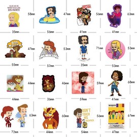 50Pcs Big Mouth Merchandise Stickers Pack，Cute Cartoon Vinyl Waterproof Graffiti Stickers for Water Bottle,Skateboard,Laptop,Phone,Car Decals for Adults for Party Supply DIY