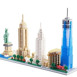 LQPFBSM Architecture New York Skyline Micro Mini Blocks Building Set 3300 Pieces