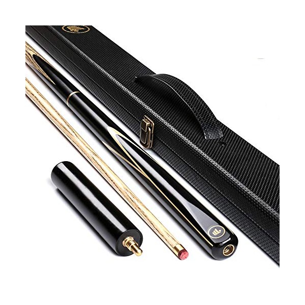 HIOD 57 Inch 19 Oz Pool Cue with 10mm Cue Tips English Handmade Snooker Cue Included Elegant Boxes, Extension Handles,