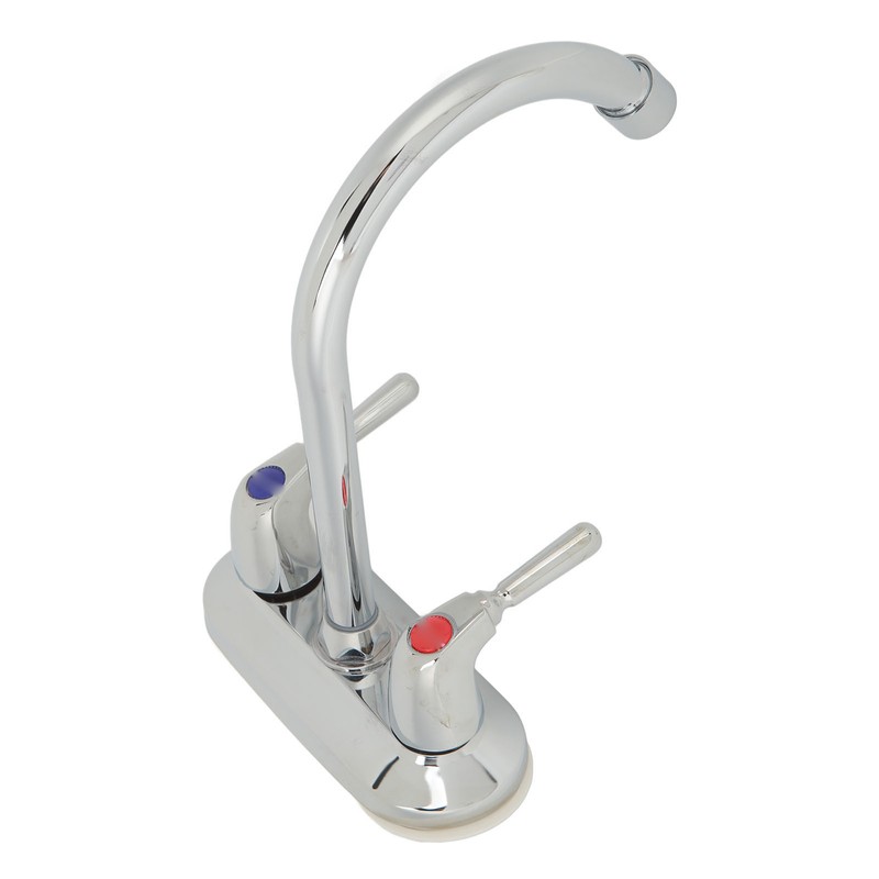 Sink Faucet 2 Handle 2 Holes Deck Plate Design Hot