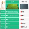 Dog Grass Pad with Tray,40''X27.5''Large Artificial Turf Grass Potty,XL Reusable