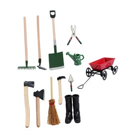 Toyvian 1 Set Model Farm Tools Miniature Farm Tools Mini Farm Shovels Rakes Toys Fairy Gardening Tools Dollhouse Farming Tools Miniatures Mini Toy Dollhouse Farm Tools Plant Garden Tools