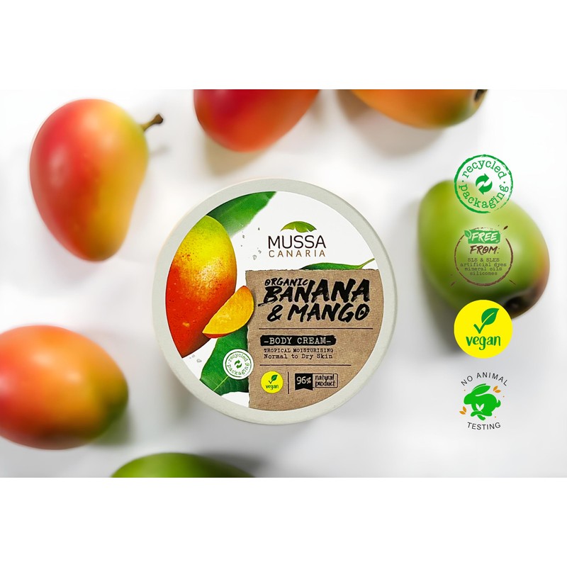 Mussa Canaria Vegan Body Cream Extra Moisturising Mango 250ml
