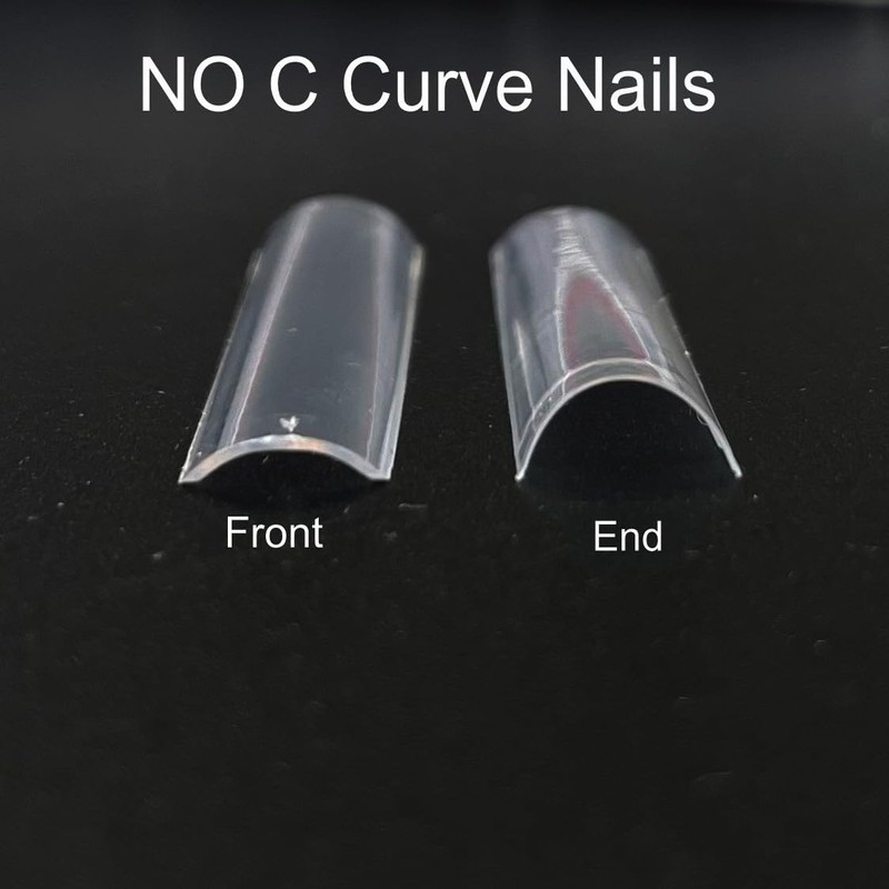 JZK 240x XXXL Clear Half Cover Extra Long Square Nail