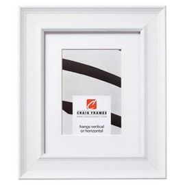 Craig Frames Revival, 20 x 24 Inch White Picture Frame Matted to Display a 16 x 20 Inch Photo