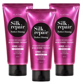 Elastine Silk Repair Perfect Shining Gold Silk Treatment, 300ml, 3 pieces / 엘라스틴 실크리페어 퍼펙트 샤이닝 골드실크 트리트먼트, 300ml, 3개