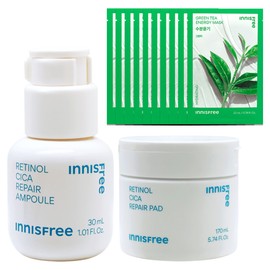 Innisfree Retinol Cica Trace Ampoule 30mL+Retinol Cica Trace Pads 60 sheets+ / 이니스프리 레티놀 시카 흔적 앰플 30mL+레티놀 시카 흔적 패드 60매+