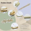 Mulzile 4 Pieces Rhinestone Hair Clips Gold Leaf Wedding Hair