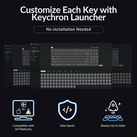 Keychron K1 Version 6 QMK Low Profile Mechanical Keyboard TKL, Bluetooth 5.2 Wireless/Wired Connection Programmable Keys, RGB Backlit with Shine-Through Keycaps for Mac Windows Linux