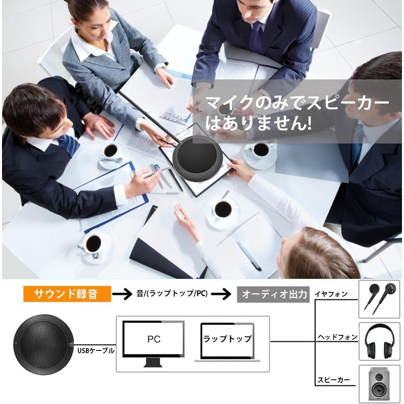 TKGOU Conference USB Microphone, Computer Desktop Microphone with LED Indicator,