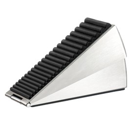 Flora GUADR Adjustable Spring Loaded Large Door Stopper - Heavy Duty Tall Door Stop Wedge for Bottom of Door, 3 Inch Doorstop Stainless Steels and Rubber Made Suits Any Heavy Door （1 Pack）