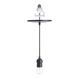 Worth Home Products - Instant Pendant Converter Adapter Only Kit – Transitional Recessed Light Conversion Kit for 6" and 4" Recessed Mounted Cans (Matte Black)