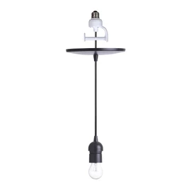 Worth Home Products - Instant Pendant Converter Adapter Only Kit – Transitional Recessed Light Conversion Kit for 6" and 4" Recessed Mounted Cans (Matte Black)