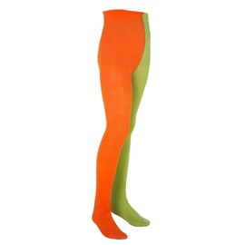 Maskworld Pippi Long Stockings for Children, Green / Orange, 122/140