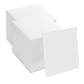 JEBBLAS Cocktail Napkins Disposable Beverage Bar Napkins White Linen-Like Square Napkins Party or Wedding 8inch x 8inch (200 Count, White)