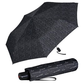 Knirps Slim Duomatic Domino Pocket Umbrella Open-Close Black