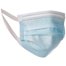 Basic Resources PPE201DMM001 Single Use Pullout Comfort Earloop Disposable Face Mask, Latex Free, Blue, Pack of 50