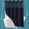 Conbo Mio No Hook Shower Curtain with Snap in Liner