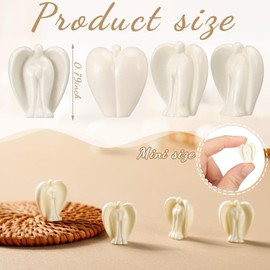 Threehoney 72 Pcs Miniature Angel Figurine Mini Resin Figure Little Angels Small Angel Figurines Angel Decor for Indoor Outdoor Home Decoration