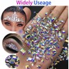  2680pcs 3D Rhinestone Nail Parts, Acrylic Crystal AB, Polyform