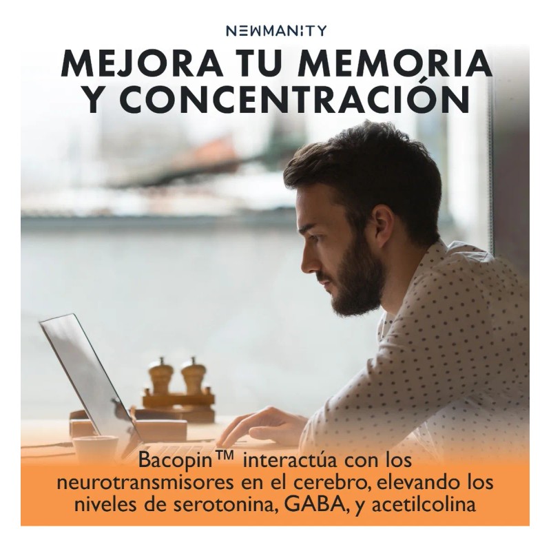 Suplemento en cpsula Newmanity MineralesVitaminas de Adaptogens Bacopa Monnieri x
