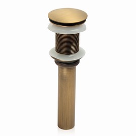 KUNGYO Un-slotted Basin Waschtischarmatur Push Pop Up Click Clack Maker Stopfen Stopper Ohne Überlauf Fertig (Gelb)