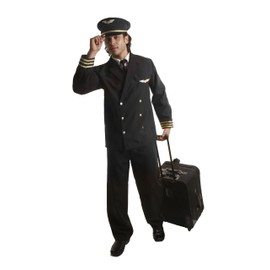 Dress Up America Pilot Costume for Adults - Airline Captain Uniform for Men