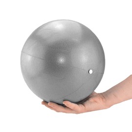 ATC Handels GmbH Gymnastika Soft Pilates & Yoga Ball - Versatile Training Ball for Balance and Stability - Approx. 23-26 cm (Silver)