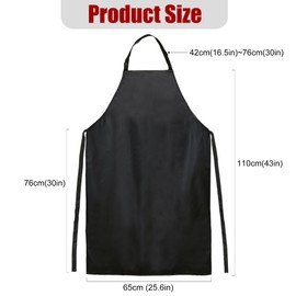 kilofly 1pc Vinyl Extra Long 43" Adjustable Waist Neck Ties Waterproof Apron